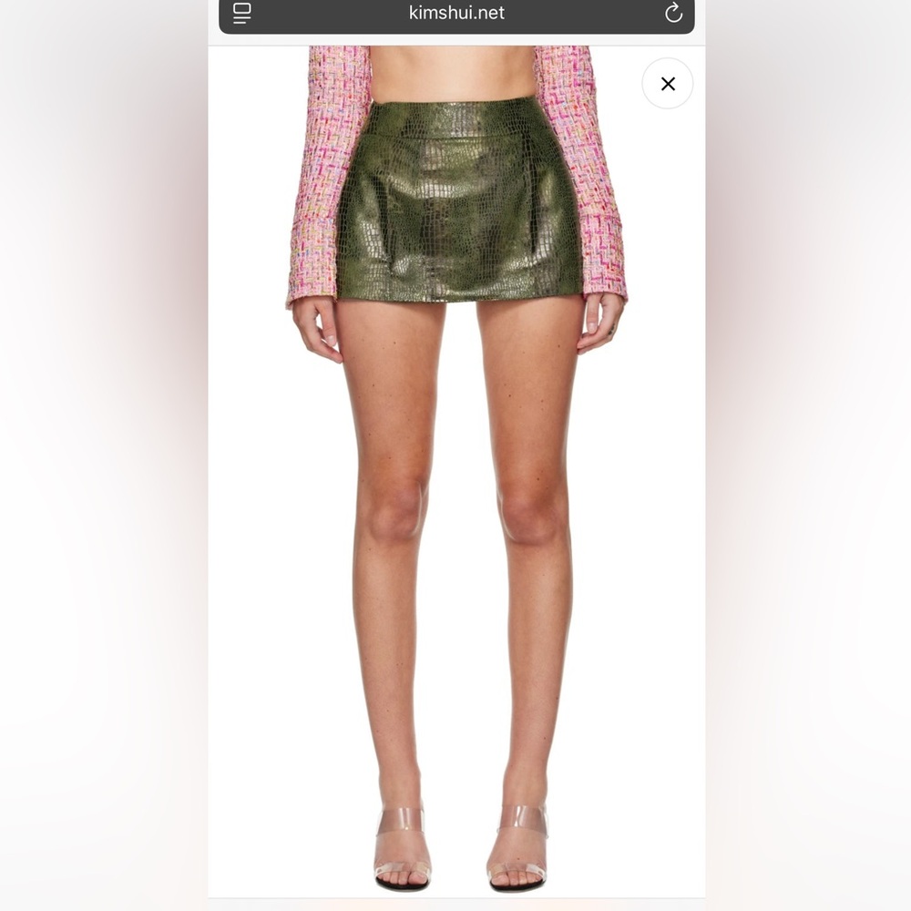 Kim Shui Croc Mini Skirt